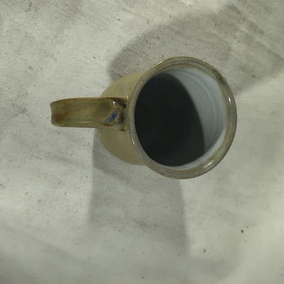 Greenish Brown Coffee Mug Handcrafted Ceramic Glazed - Picture 6 of 6